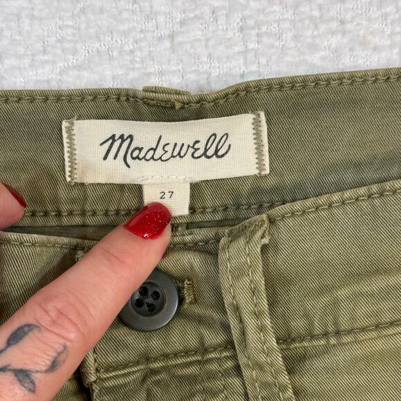 Madewell Stovepipe Fatigue Pants: TENCEL™ Lyocell Edition olive green size 27 - Picture 4 of 8